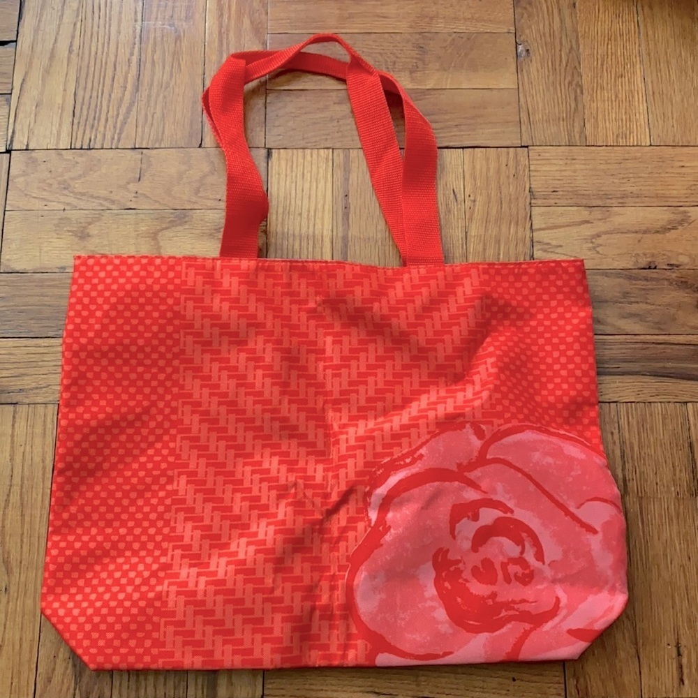 NWOT lancome orange bag
